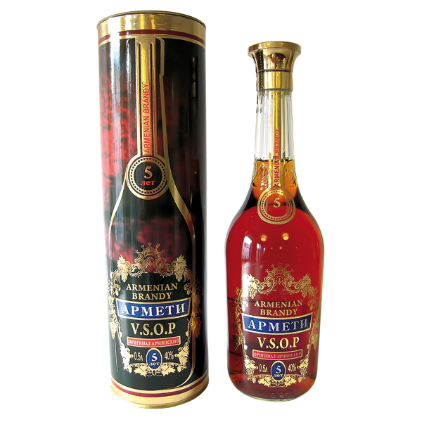 Armenischer Brandy "Armeti" Geschenkbox, 5 Jahre alt 40% vol.