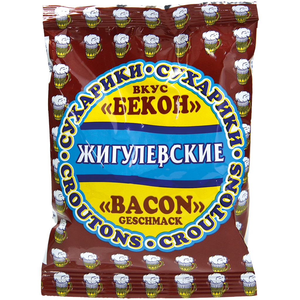 Schwarzbrotcroutons "Zhiguljovskie suhariki" mit Bacongeschmack