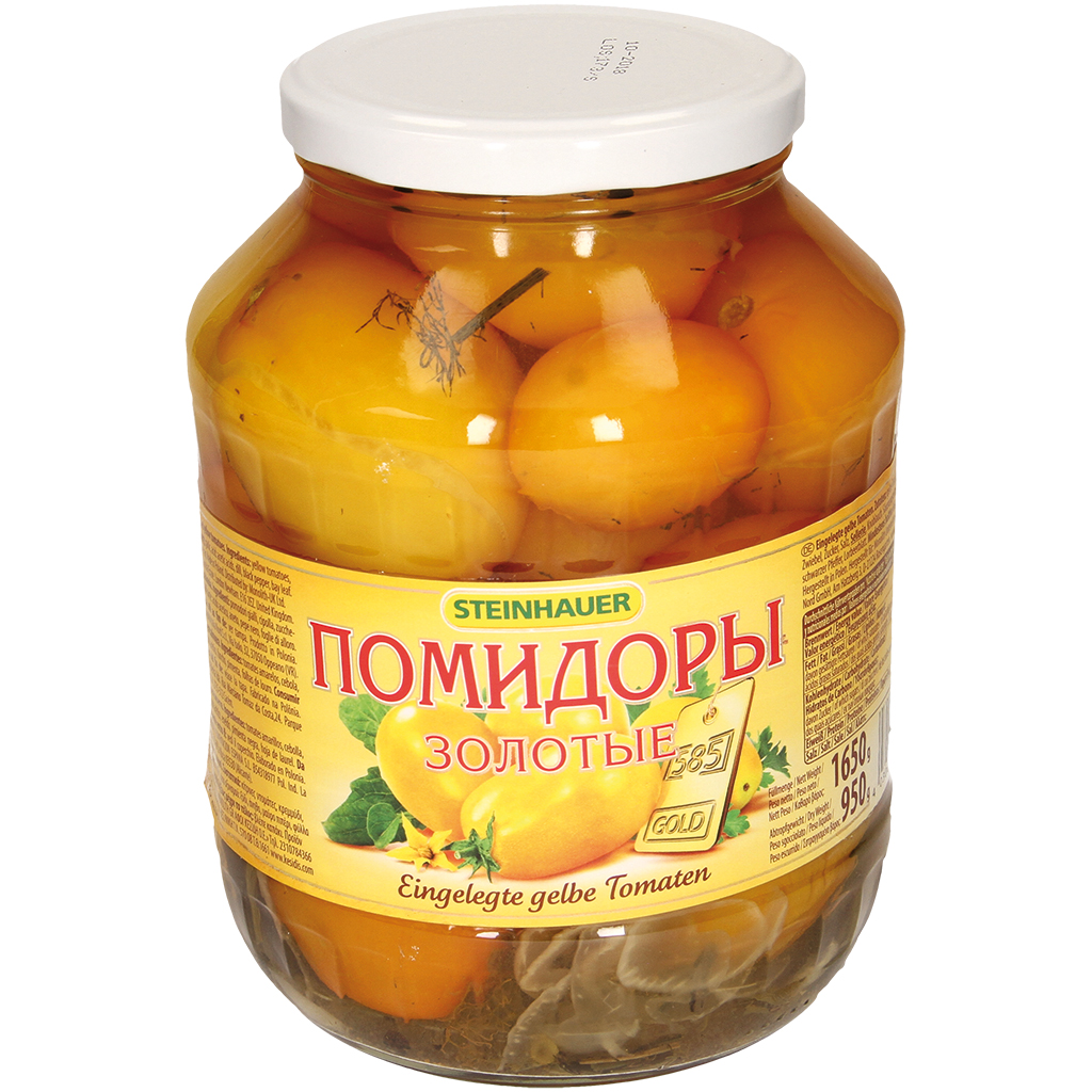 Eingelegte gelbe Tomaten "Pomidory zolotye"