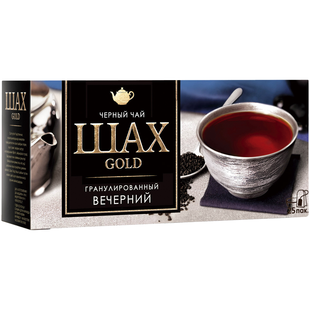 Schwarzer Tee "Shah Gold Bergamot", granuliert, aromatisiert-Bergamotte, in Teebeuteln