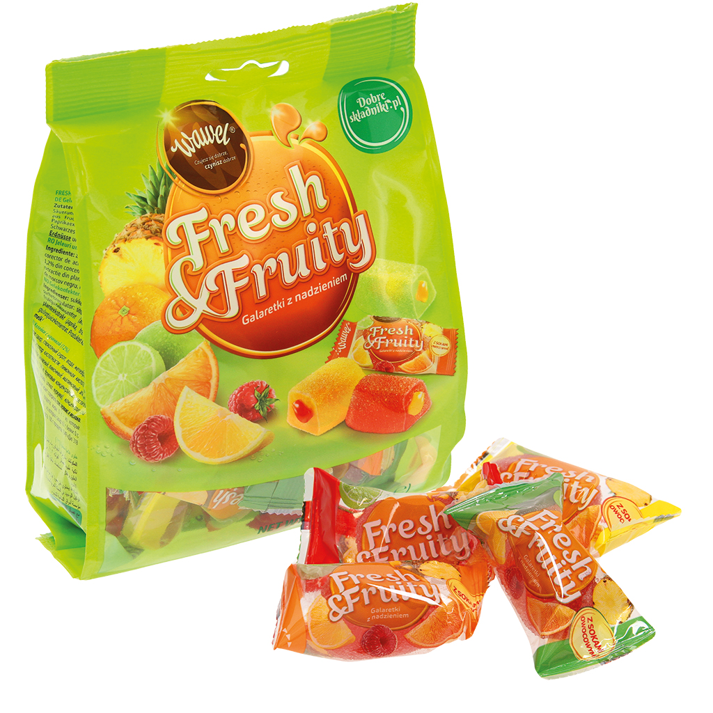 Gelee-Bonbons "Fresh & Fruity" mit Füllung (12%)