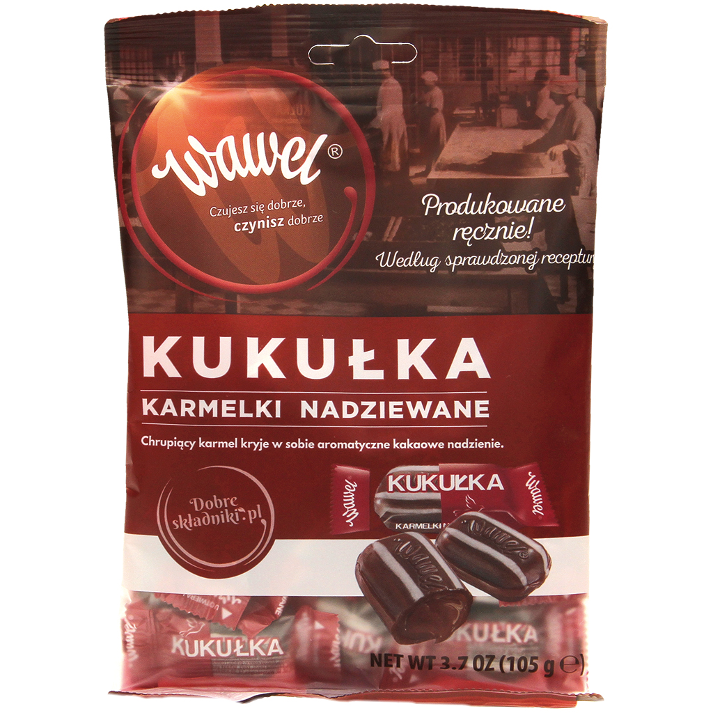 Hartkaramellen mit kakaohaltiger Füllung "Kukulka" (25%)