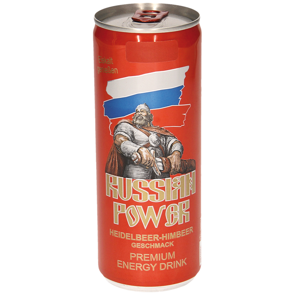 Kofeinsko bezalkoholno piće sa 51% proizvoda sirutke "Russian Power" sa ukusom borovnice
