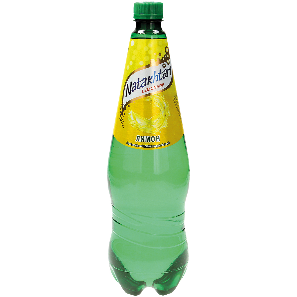 Osvěžující nápoj "Natakhtari", s příchutí citronu, sycený oxidem uhličitým