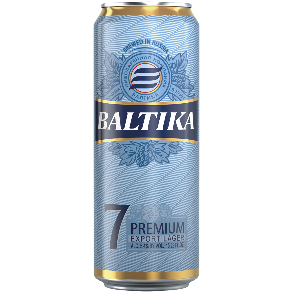 Export Lager Bier "Baltika Nr.7",  5,4% vol.