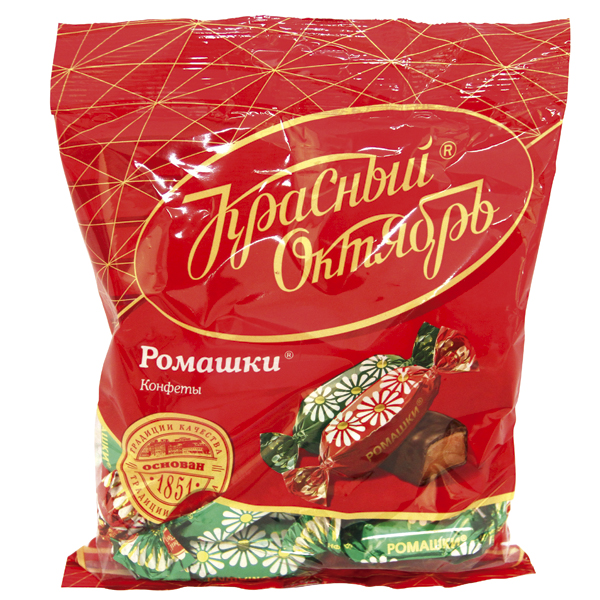 Fondant-Konfekt "Romaschki" mit Rumaroma in kakaohaltiger Fettglasur