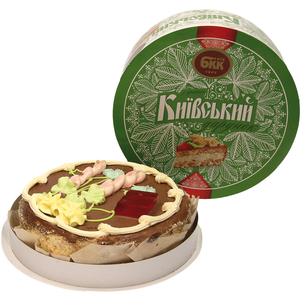 Torte "Kievskij" mit Erdnüssen, tiefgefroren