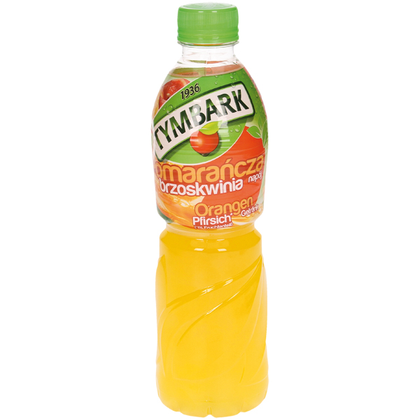 Erfrischungsgetränk "Tymbark" mit Orangen- und Pfirsichsaft aus Fruchtsaftkonzentraten
