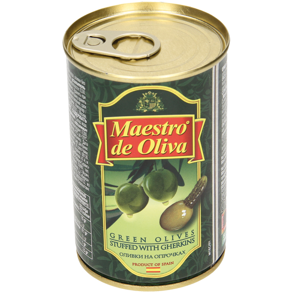 Grüne Oliven gefüllt mit Cornichons "Maestro de Oliva"