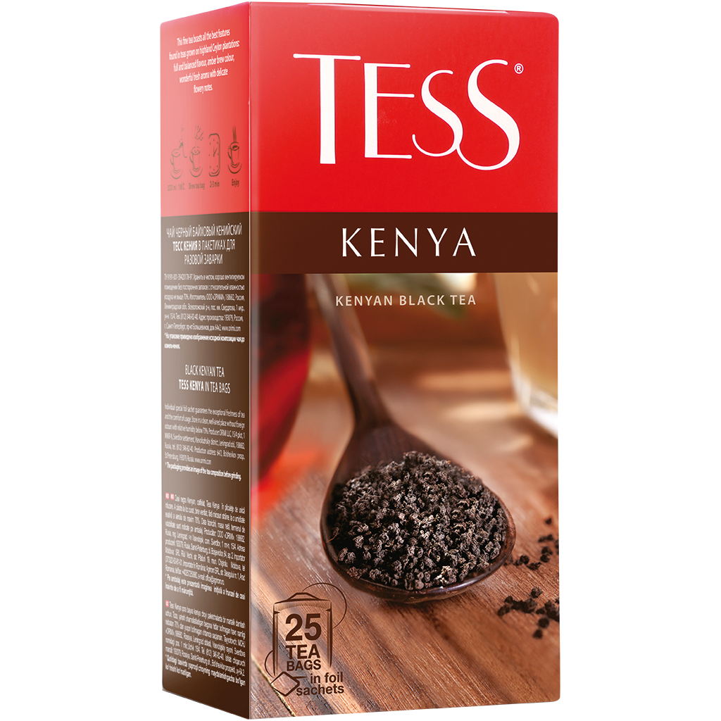 Schwarzer Tee "Tess Kenya", in Teebeuteln