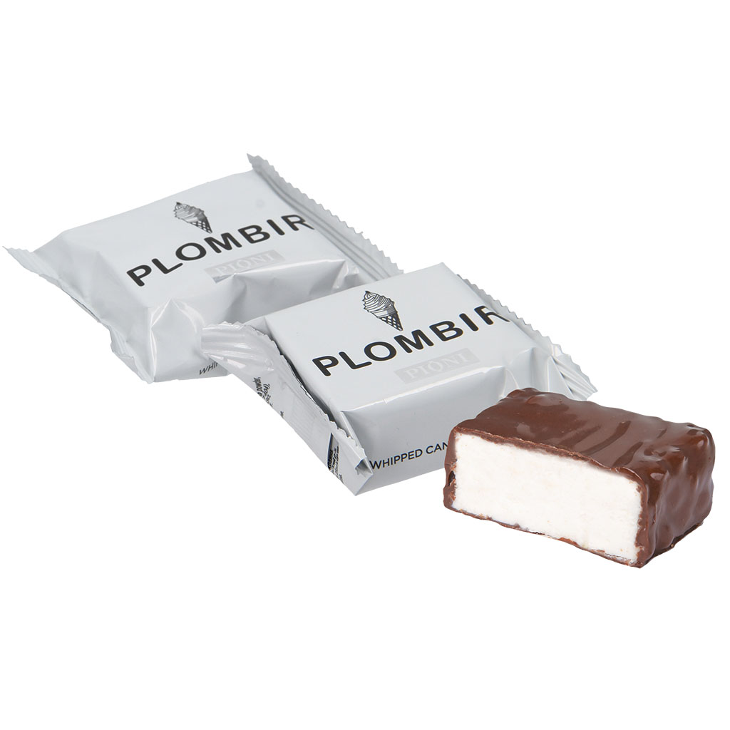 Schaumzuckerwaren "Plombir" in kakaohaltiger Fettglasur (25%) /lose