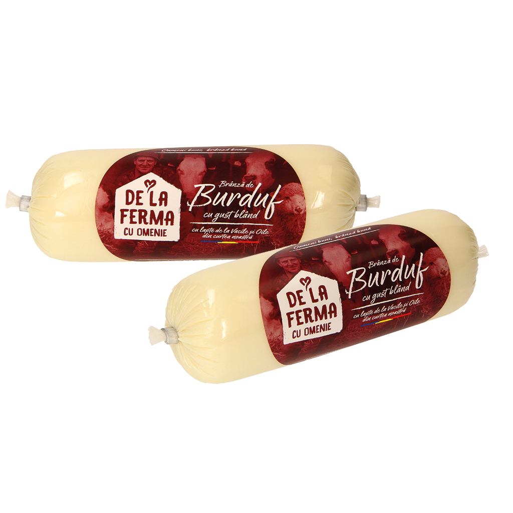 Rumänischer halbfester Schnittkäse aus 78% pasteurisierter Kuhmilch und 20% pasteurisierter Schafsmilch. Mindestens 45% Fett i.Tr.