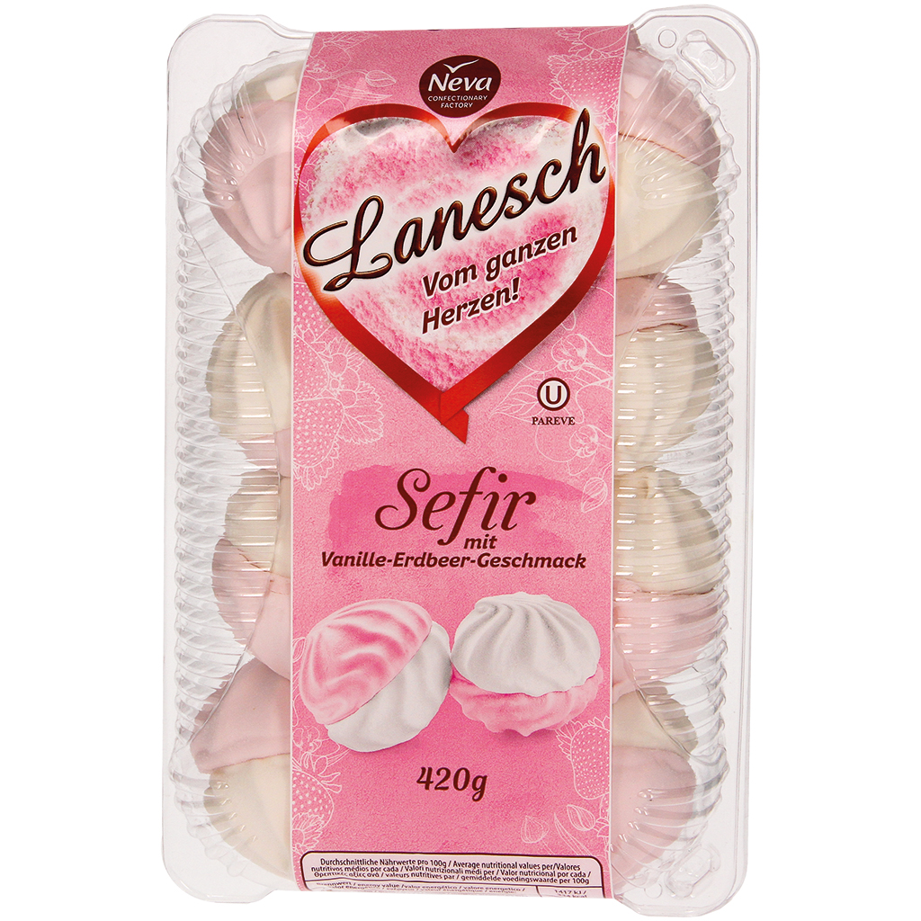 Schaumzuckerware "Lanesch" mit Vanille-Erdbeer-Geschmack