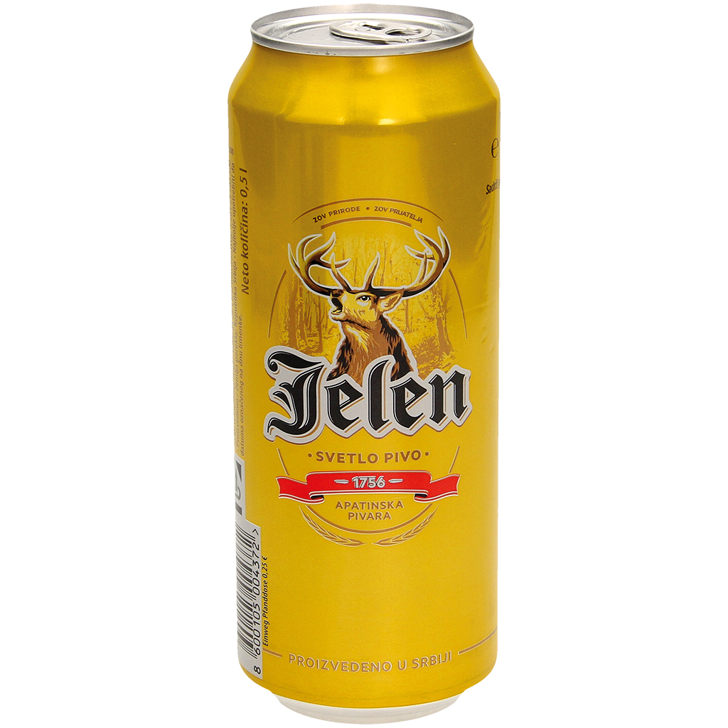 Bière lager blonde "Jelen", 4,6% vol.