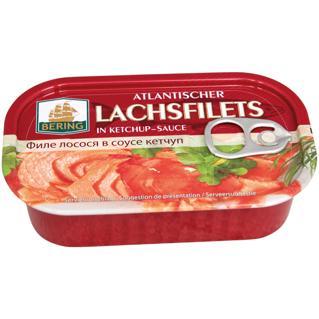Lachsfilets in Ketchup-Sauce