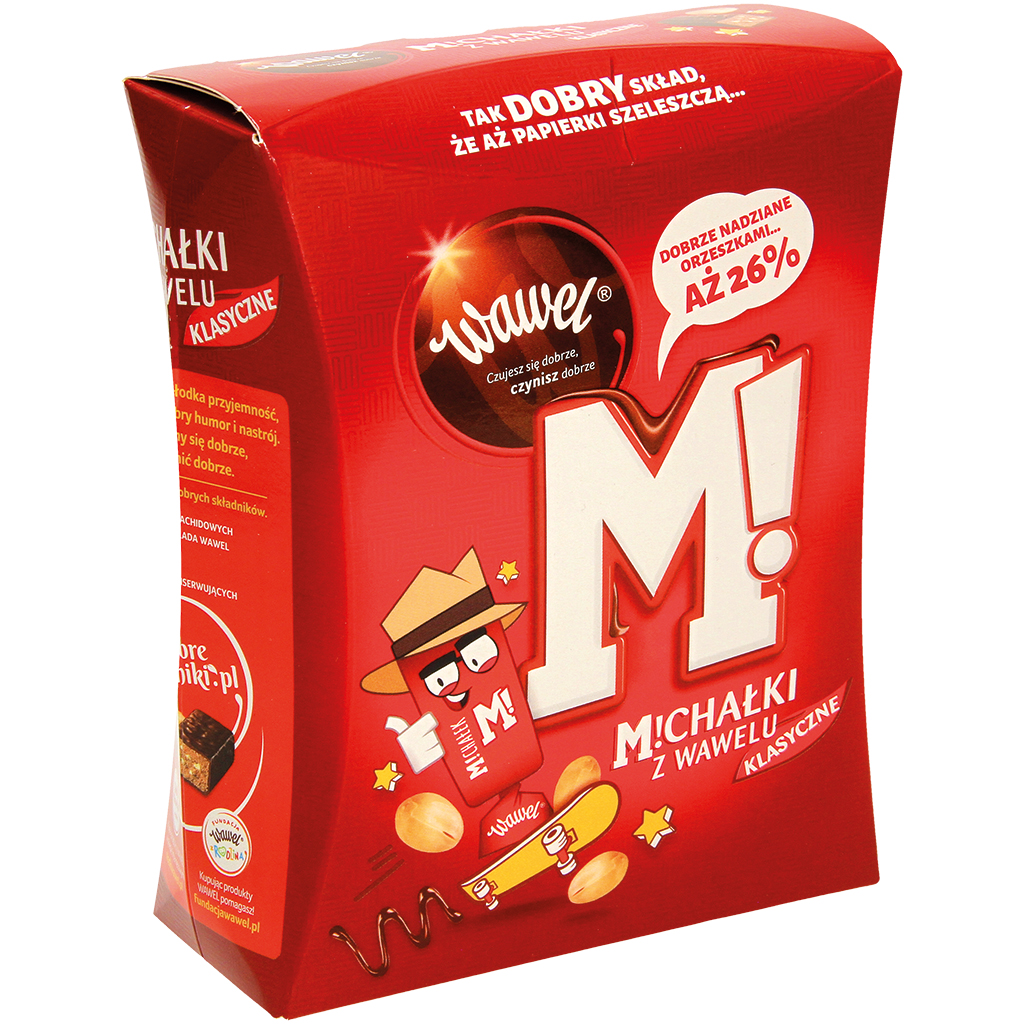 Konfekt mit Erdnüssen umhüllt von Schokolade "Michalki z Wawelu Klasyczne"