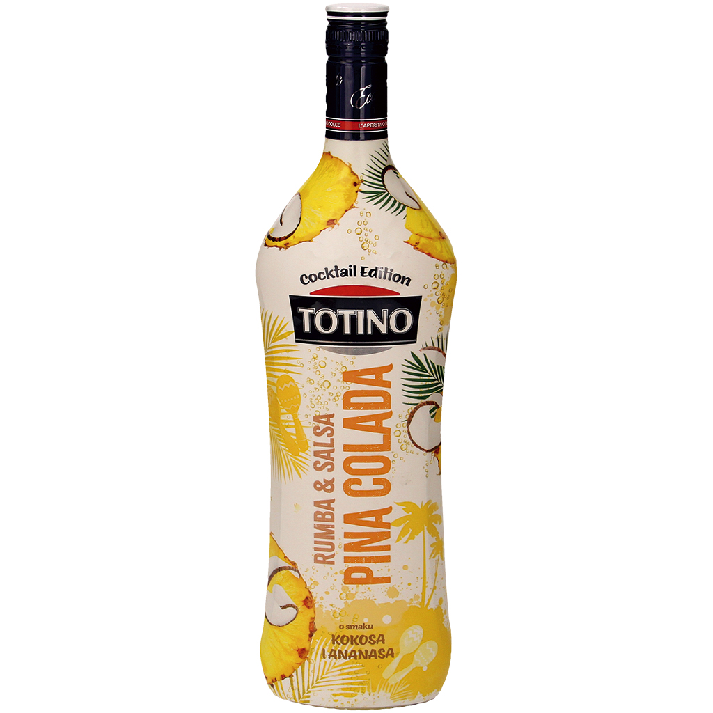 Aromatisiertes alkoholisches Getränk mit Ananas-Kokos-Geschmack "Totino Rumba & Salsa Pina Colada", gegoren aus Apfelsaftkonzentrat.