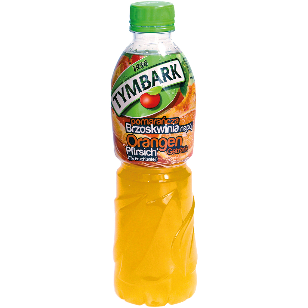 Erfrischungsgetränk mit Orangen- und Pfirsichsaft aus Fruchtsaftkonzentraten. Mit Zucker und Süßungsmittel. Pasteurisiert.