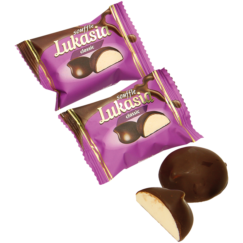 Schaumzuckerwarekonfekt "Lukasia" mit Vanillegeschmack in kakaohaltiger Fettglasur / lose