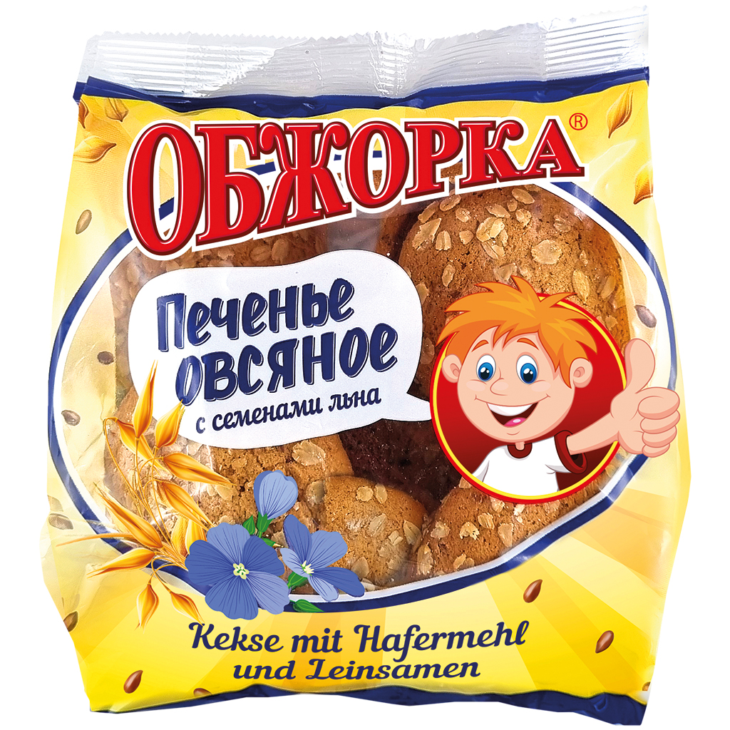 Kekse "Obschorka" mit Hafermehl und Leinsamen.