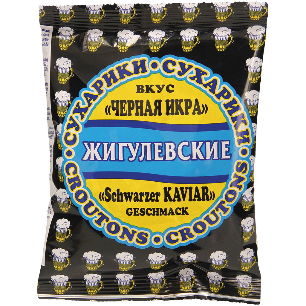 Schwarzbrotcroutons "Zhiguljovskie suhariki" mit Kaviargeschmack