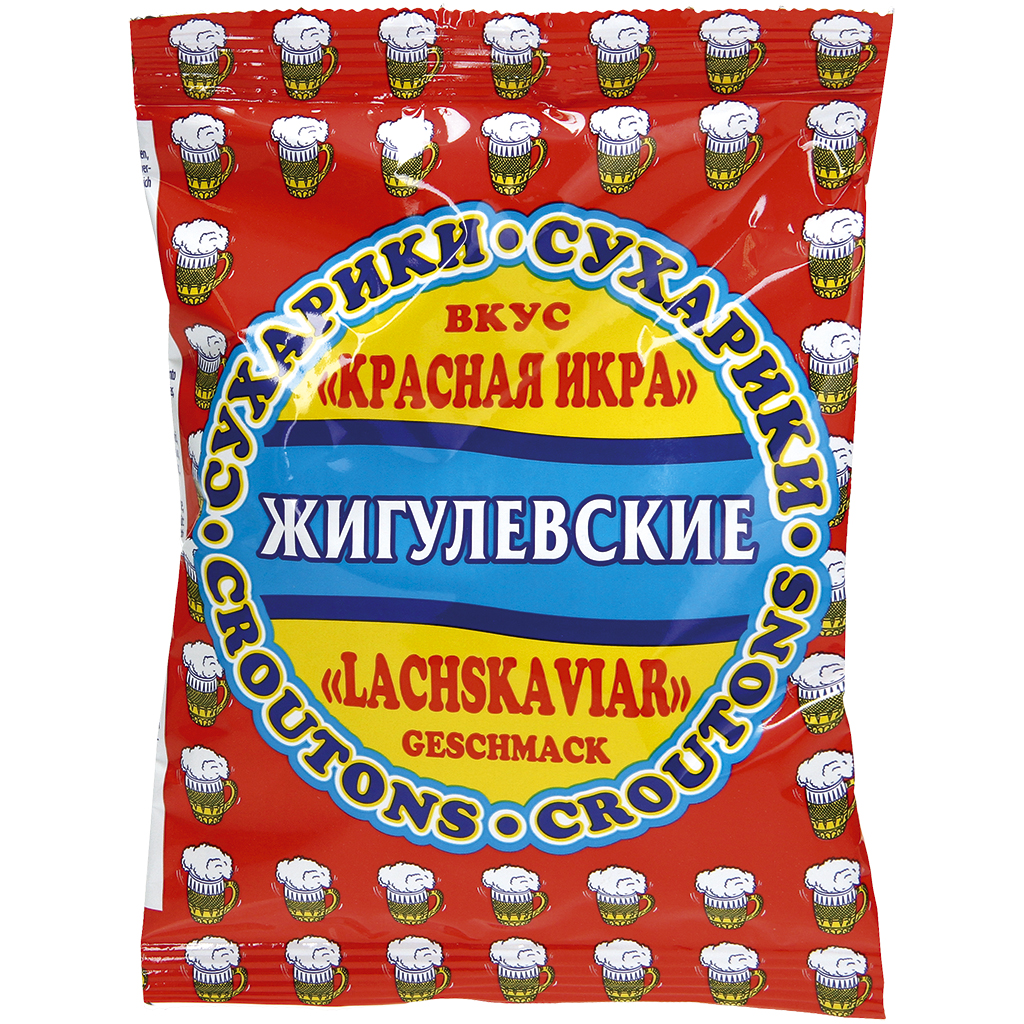 Schwarzbrotcroutons "Zhiguljovskie suhariki" mit Lachskaviargeschmack