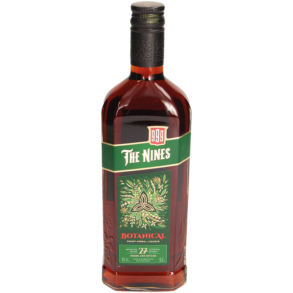Liqueur "Nines Botanicals" avec colorant, 35% alc.