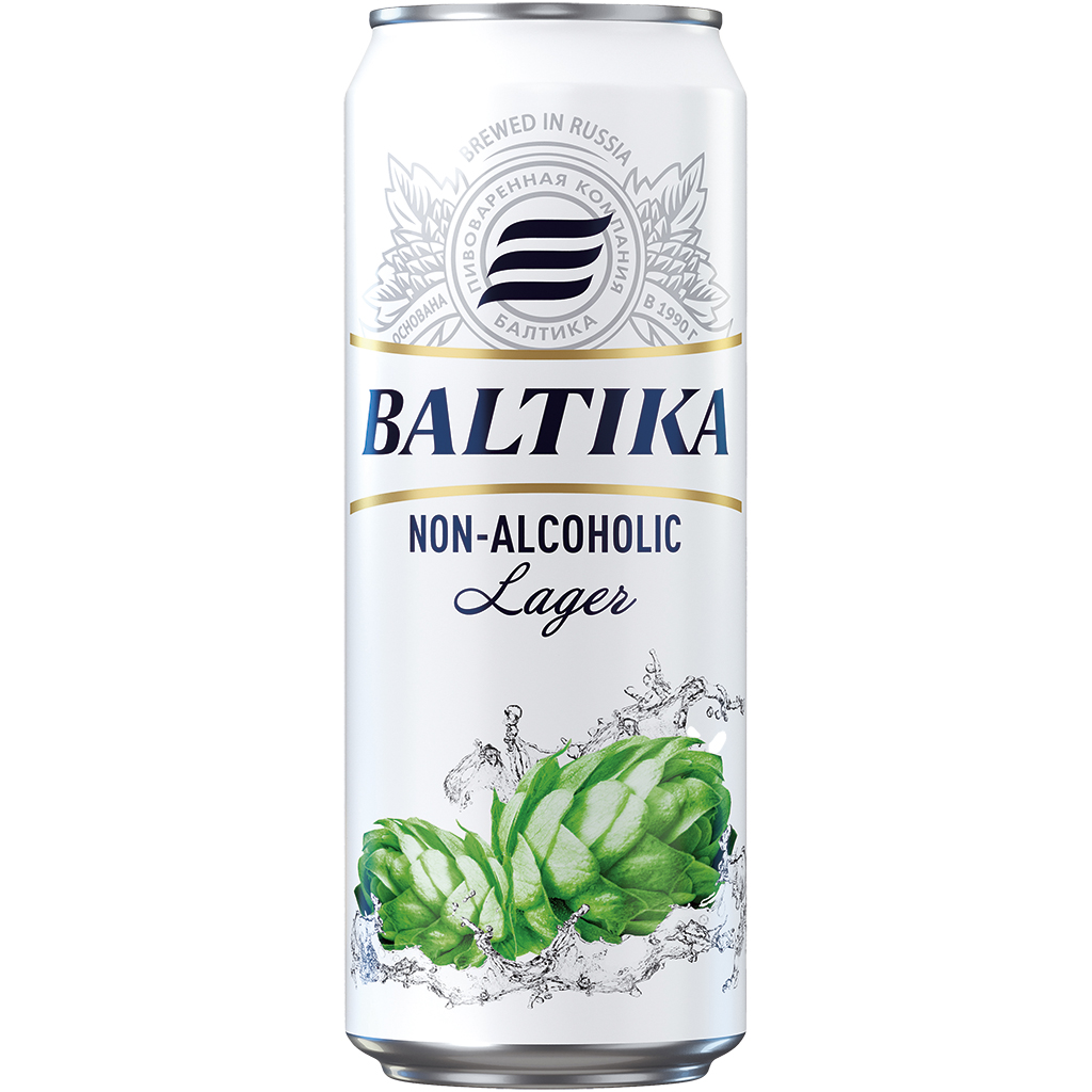Baltika Stock Bière lager sans alcool, 0,5% alc.