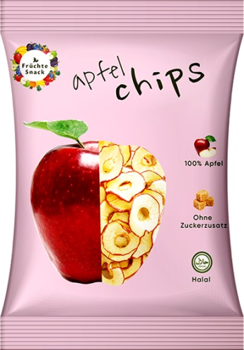 Apfel Chips, roter Apfel