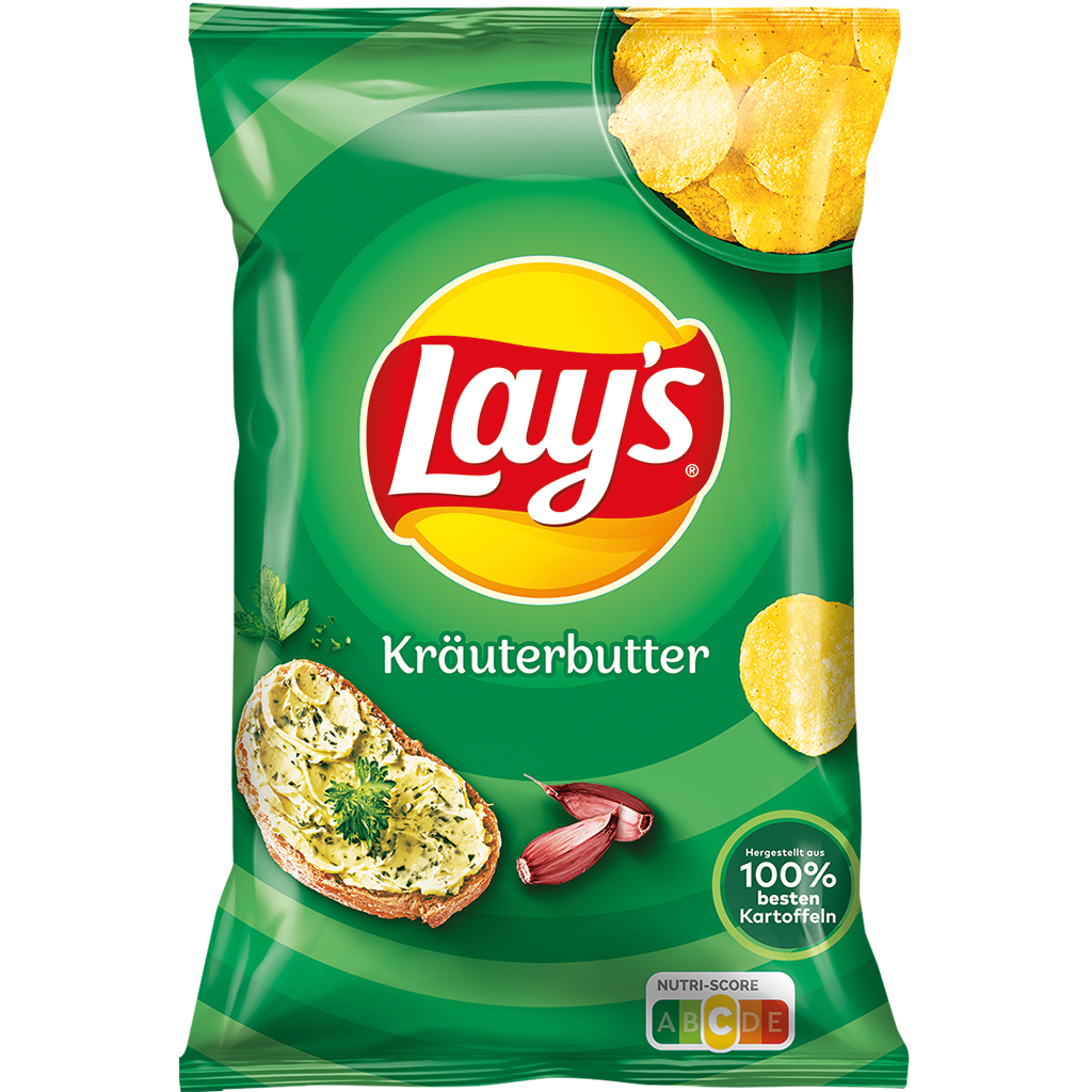 Kartoffelchips "Lays Kräuterbutter" mit Knoblauch-Kräuterbuttergeschmack