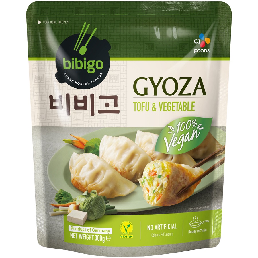 Teigtaschen "Gyoza" gefüllt mit Tofu und Gemüse, tiefgefroren