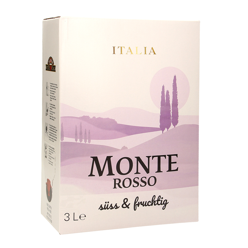 Italienischer Rotwein, süß, "Monte" Rosso
