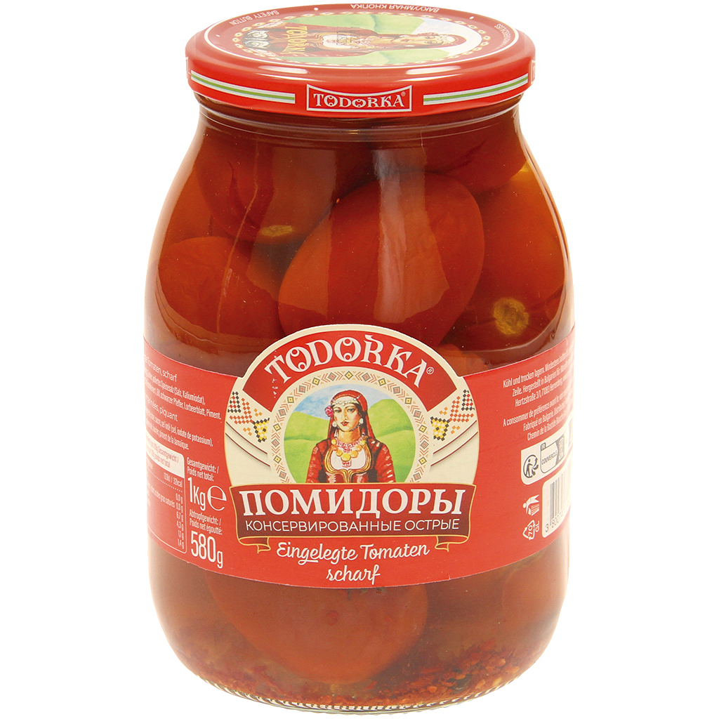 Eingelegte Tomaten, scharf