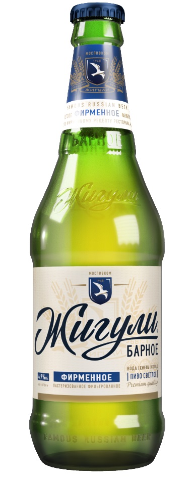 Pivo "Žiguli bar" svetlo pasterizovano filtrirano, alc 4,9%