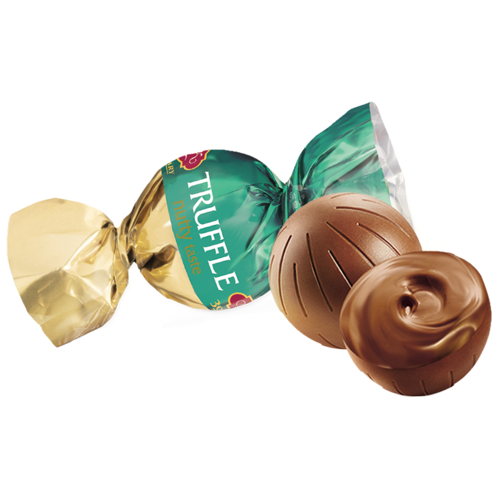 Konfekt "Truffle Nutty Taste" mit Haselnussgeschmack in kakaohaltigen Fettglasur 30% /lose