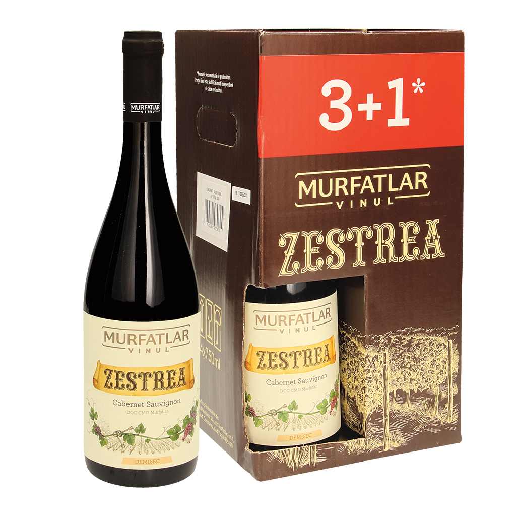 3+1 Aktion "Murfatlar Zestrea Cabernet Sauvignon" Wein aus Rumänien, rot, halbtrocken
